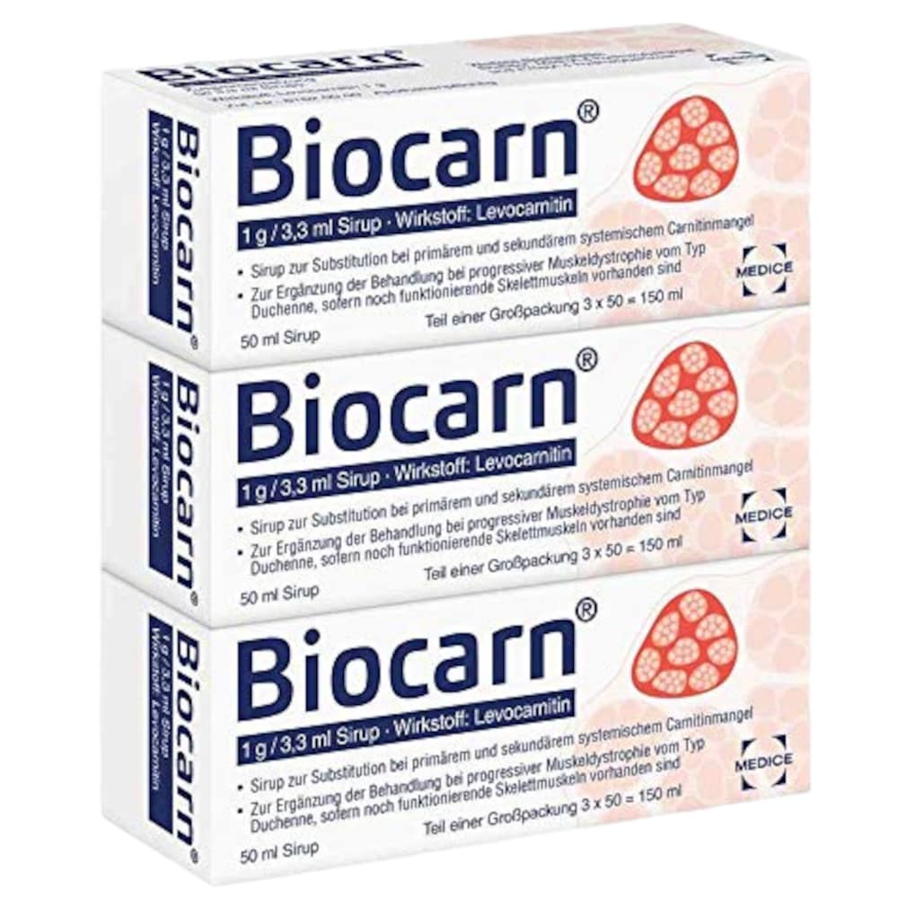 Biocarn Sirup 50 ml bei Carnitinmangel - stärkt das Herz 3X50 ml Sirup