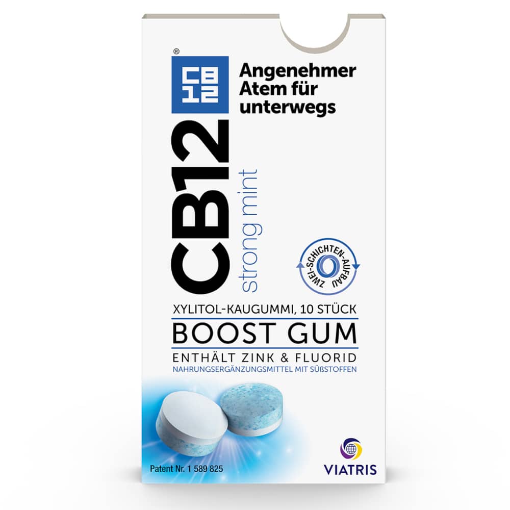 CB12 BOOST GUM strong mint XYLITOL-KAUGUMMI 10 St Kaugummi