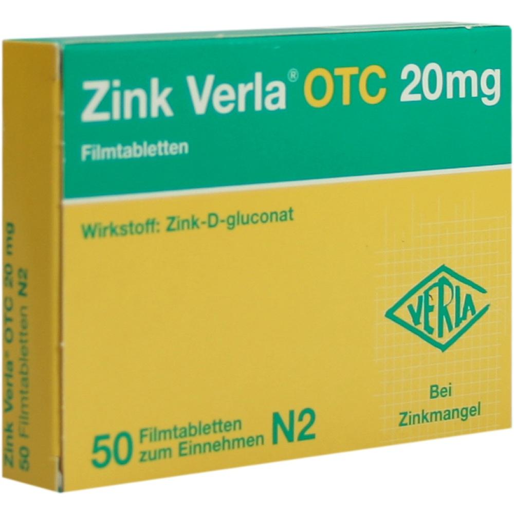 Zink Verla OTC 20mg 50 St Filmtabletten
