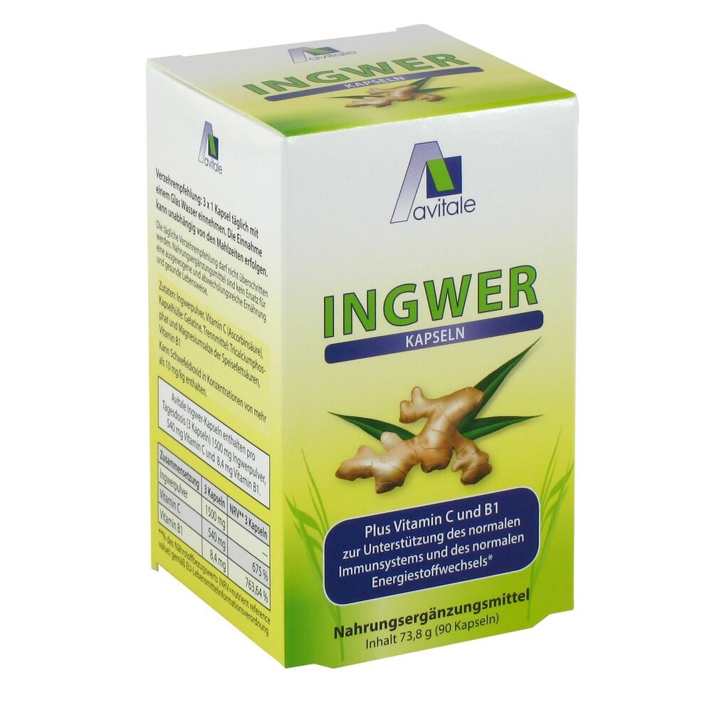 Avitale INGWER 500 mg + Vitamin B1 + C 90 St Kapseln