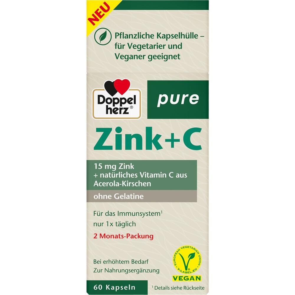 Doppelherz pure Zink + C 60 St Kapseln