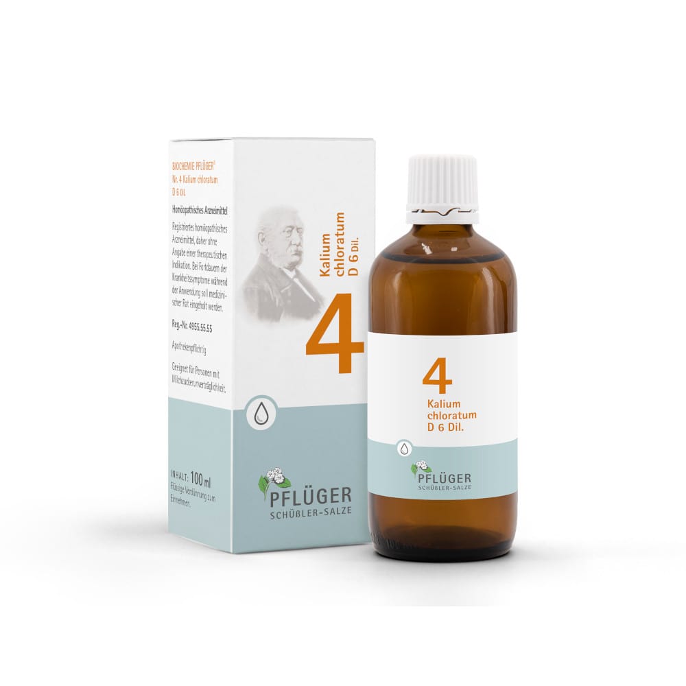 Schüßler-Salz Nr. 4 Kalium chloratum D6 100 ml Tropfen