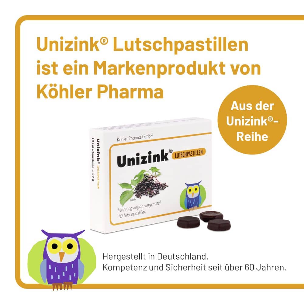 Unizink Lutschpastillen 10 St Pastillen