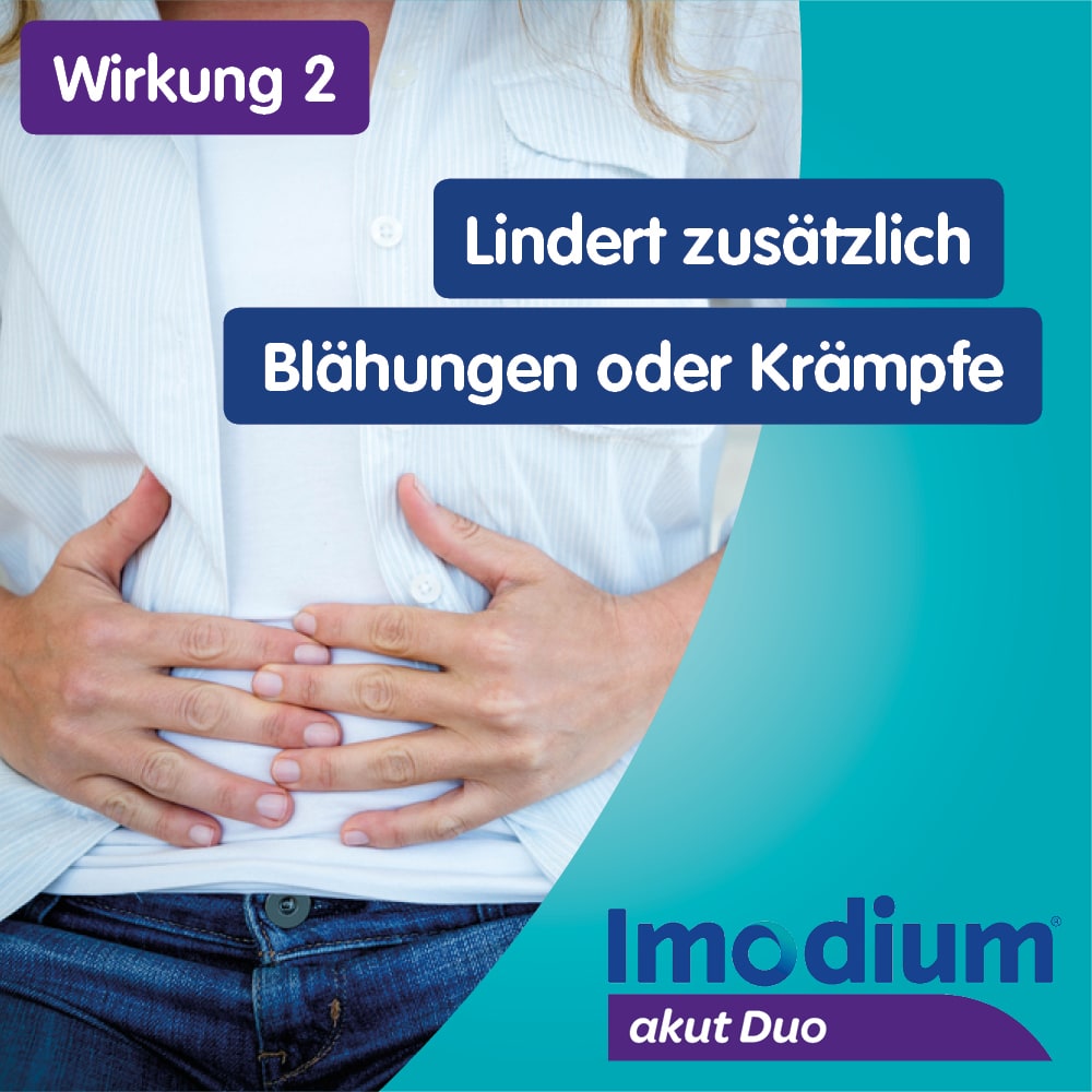 Imodium akut Duo - bei akutem Durchfall mit Blähungen
