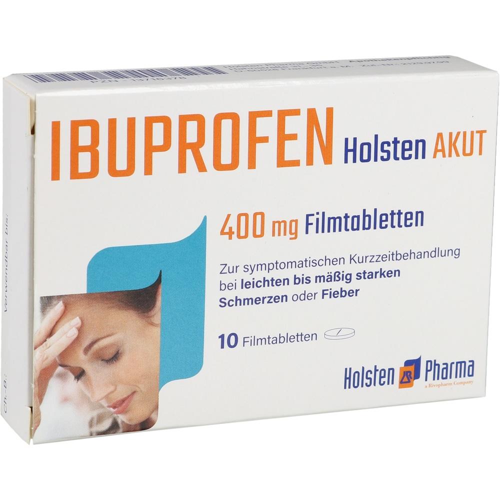 Ibuprofen Holsten Akut 400 mg  Filmtabletten  10 St Filmtabletten
