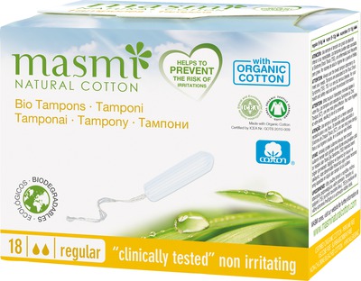 masmi Bio Tampons Classic 100% Bio-Baumwolle 18 St Tampon
