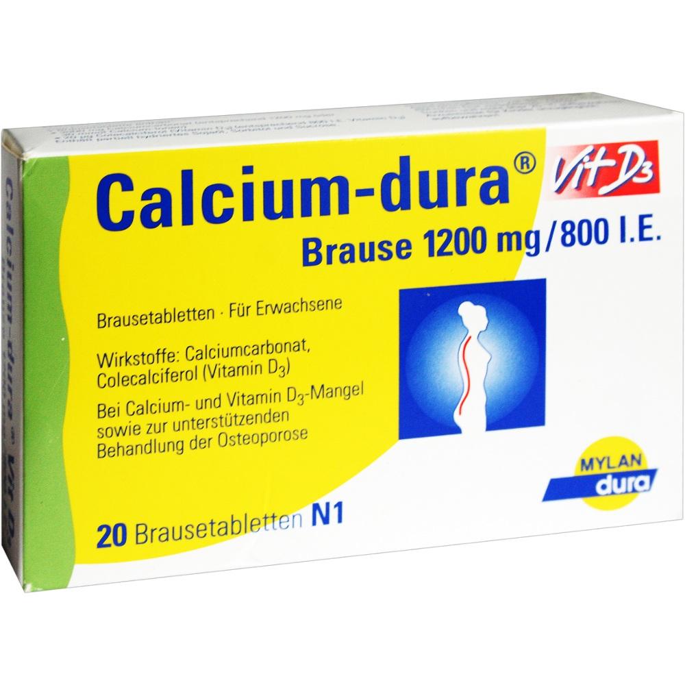 Calcium-dura Vit D3 Brause 1200mg/800 I.E. 20 St Brausetabletten