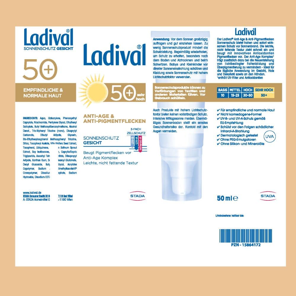 Ladival ANTI-AGE & ANTI-PIGMENTFLECKEN LSF 50+ GESICHT 50 ml Creme