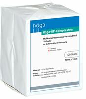 HÖGA OP Kompressen 10x10 cm unsteril 8fach 100 St Kompressen