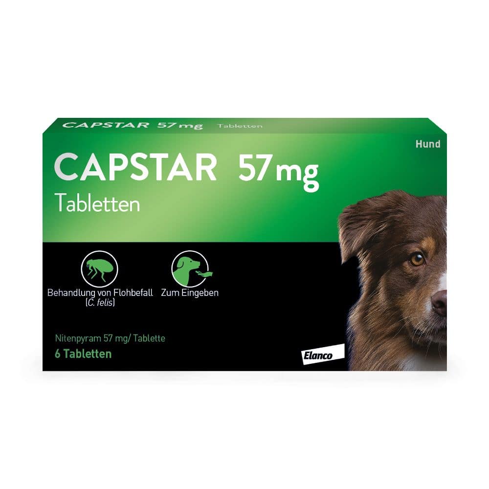 CAPSTAR 57 mg  für große Hunde 6 St Tabletten