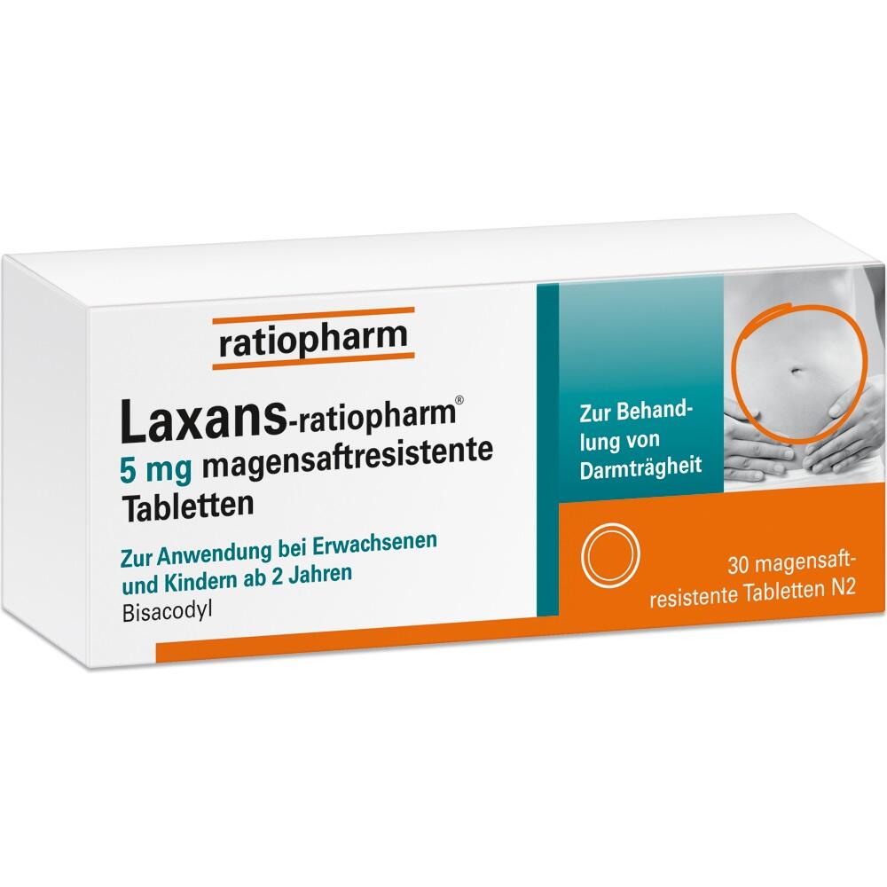Laxans-ratiopharm 5 mg 30 St Tabletten magensaftresistent