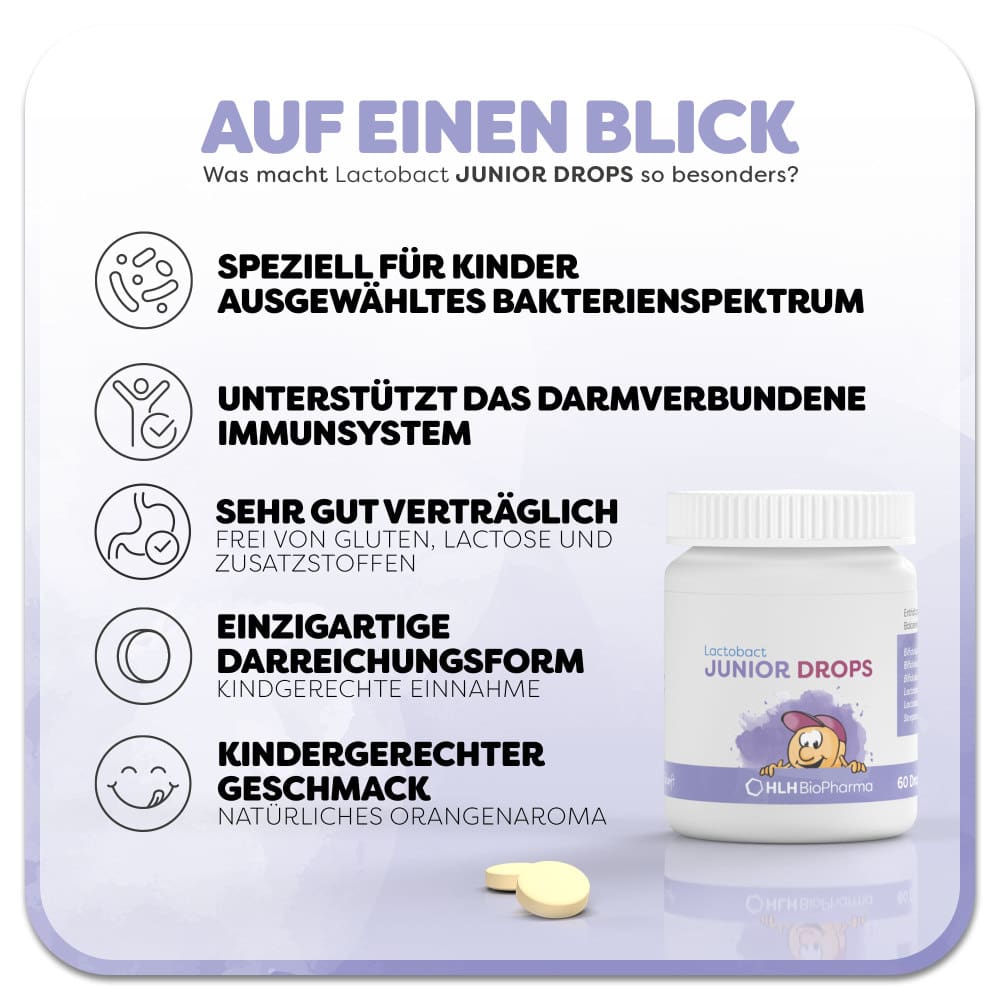 Lactobact Drops Junior+  60 St Lutschtabletten