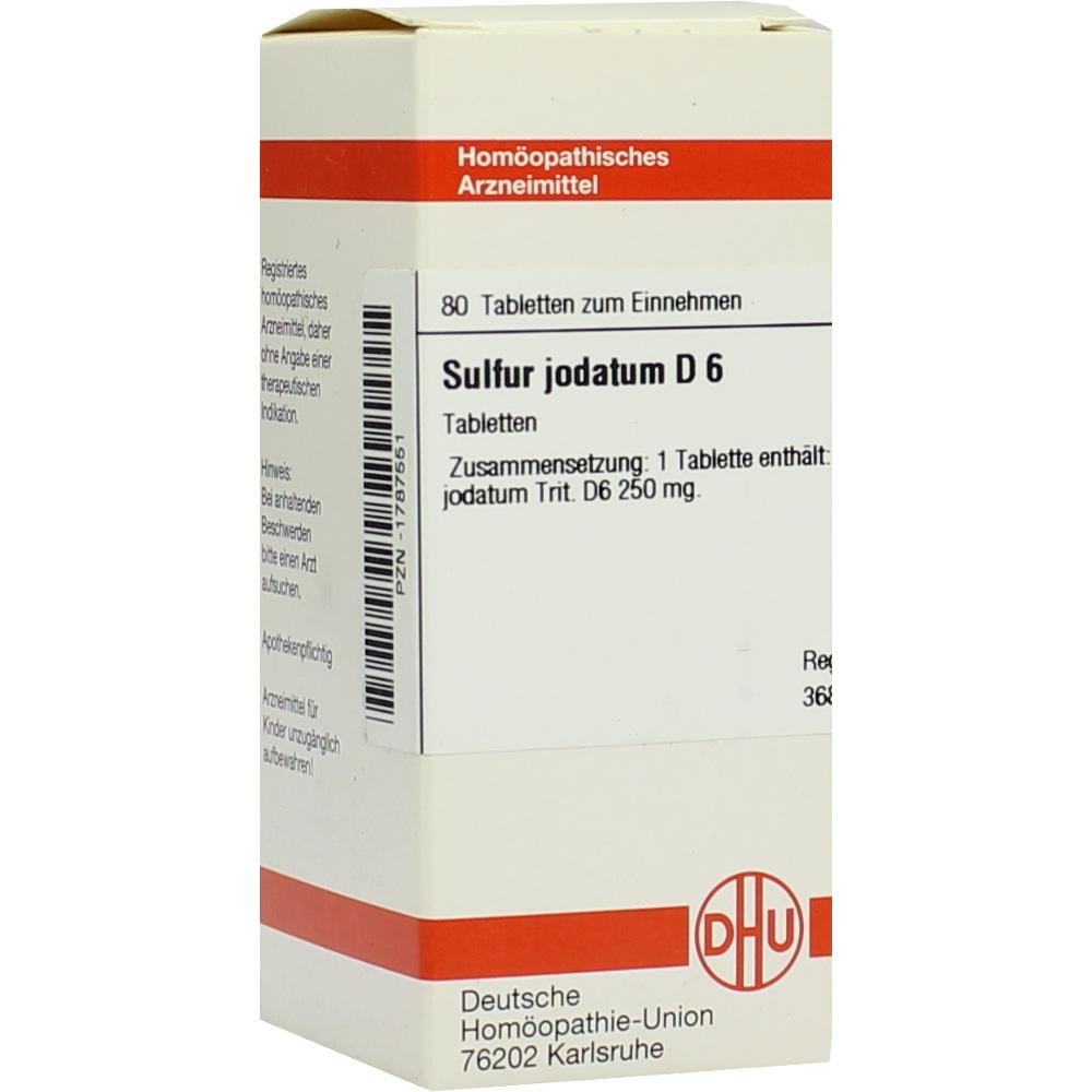 SULFUR JODATUM D 6 Tabletten 80 St Tabletten