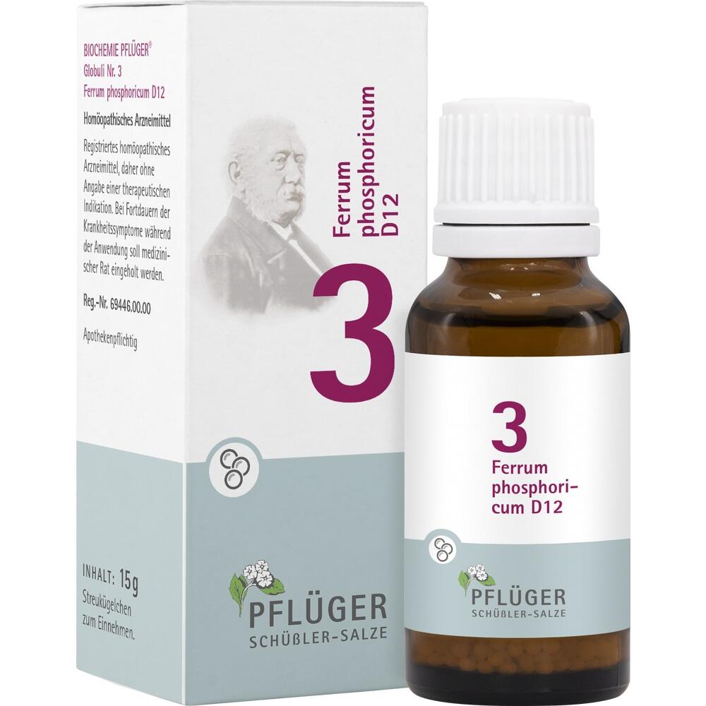 Schüßler-Salz Nr. 3 Ferrum phosphoricum D12 15 g Globuli