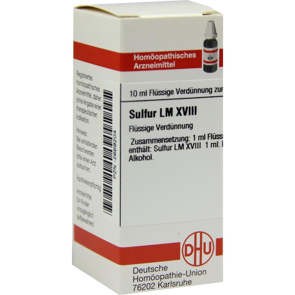 LM SULFUR XVIII Dilution 10 ml Dilution