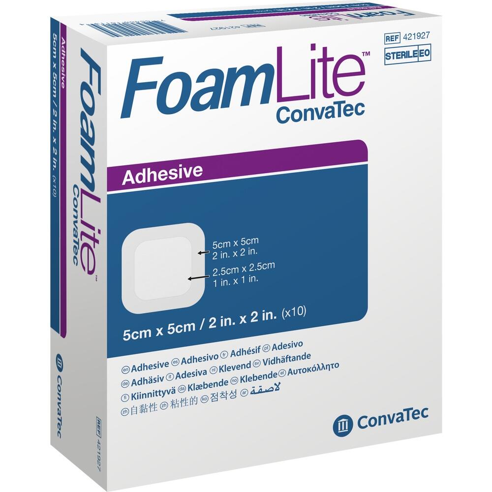 FOAM LITE ConvaTec adhäsiv PU-Schaumverb.5x5 cm 10 St Verband