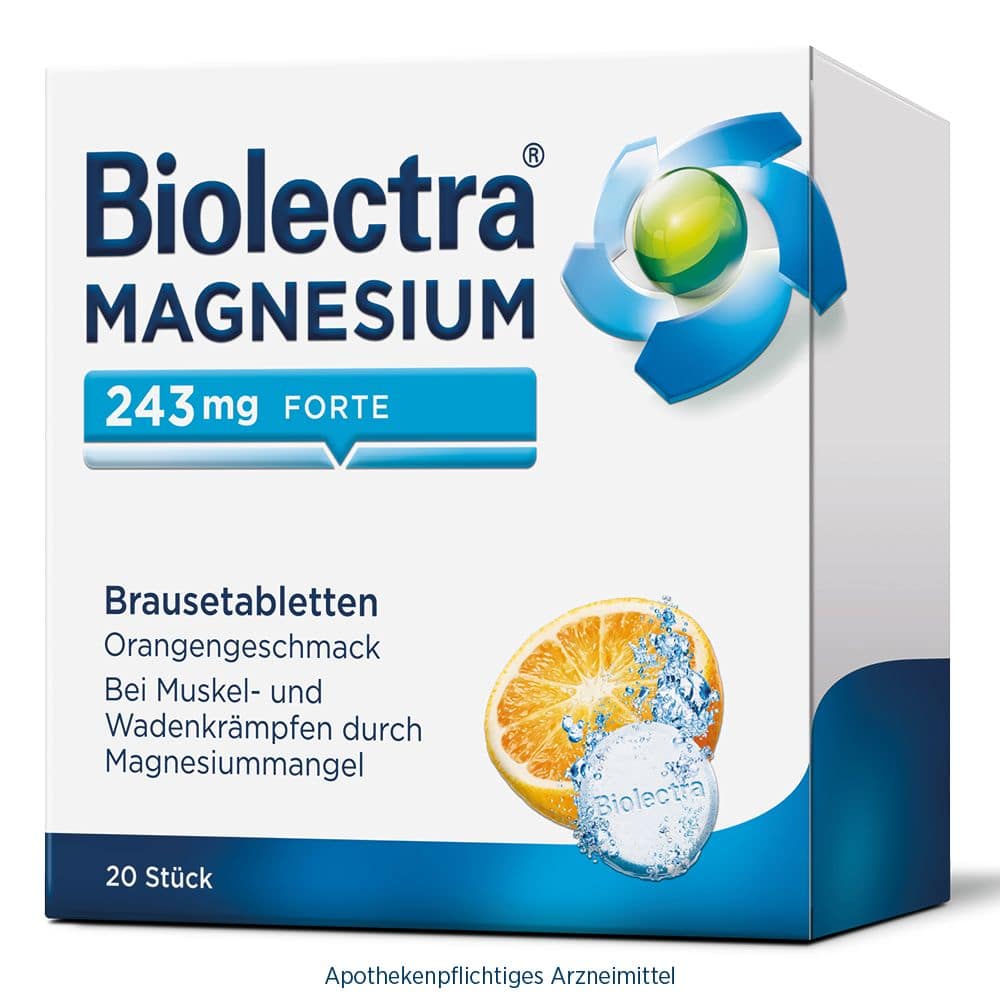 Biolectra MAGNESIUM 243mg FORTE Orange 20 St Brausetabletten
