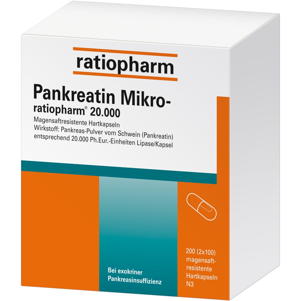 Pankreatin Mikro-ratiopharm 20.000 200 St Kapseln