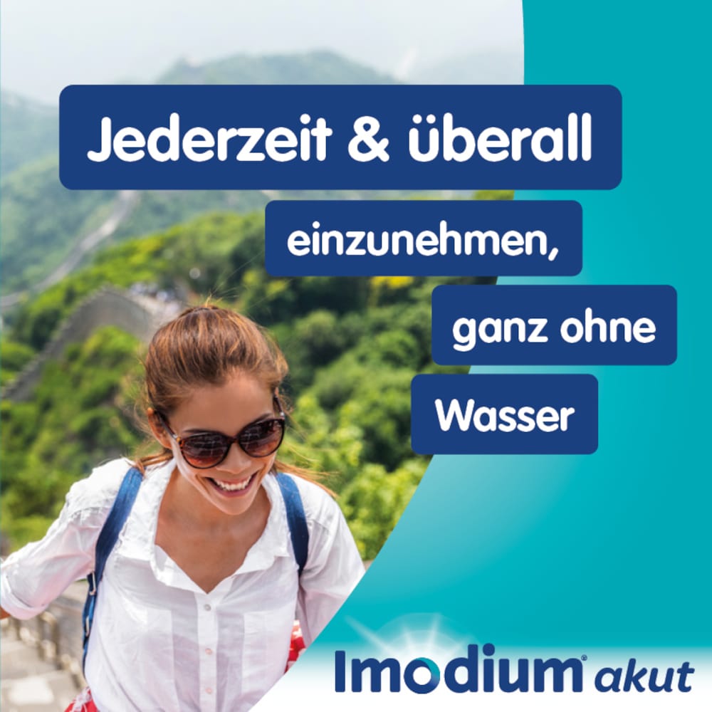 Imodium akut lingual - bei akutem Durchfall, schmilzt auf der Zunge