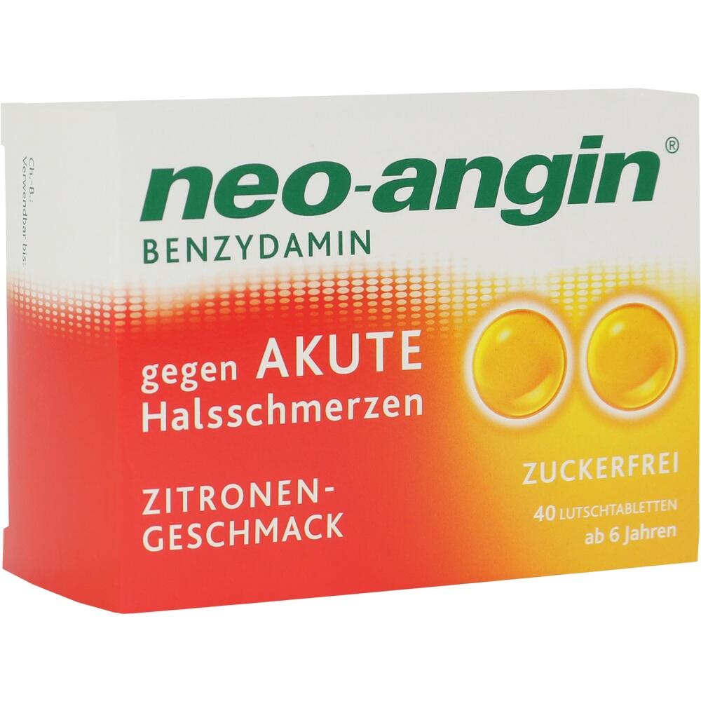 neo-angin BENZYDAMIN gegen AKUTE Halsschmerzen ZITRONEN-GESCHMACK 40 St Lutschtabletten