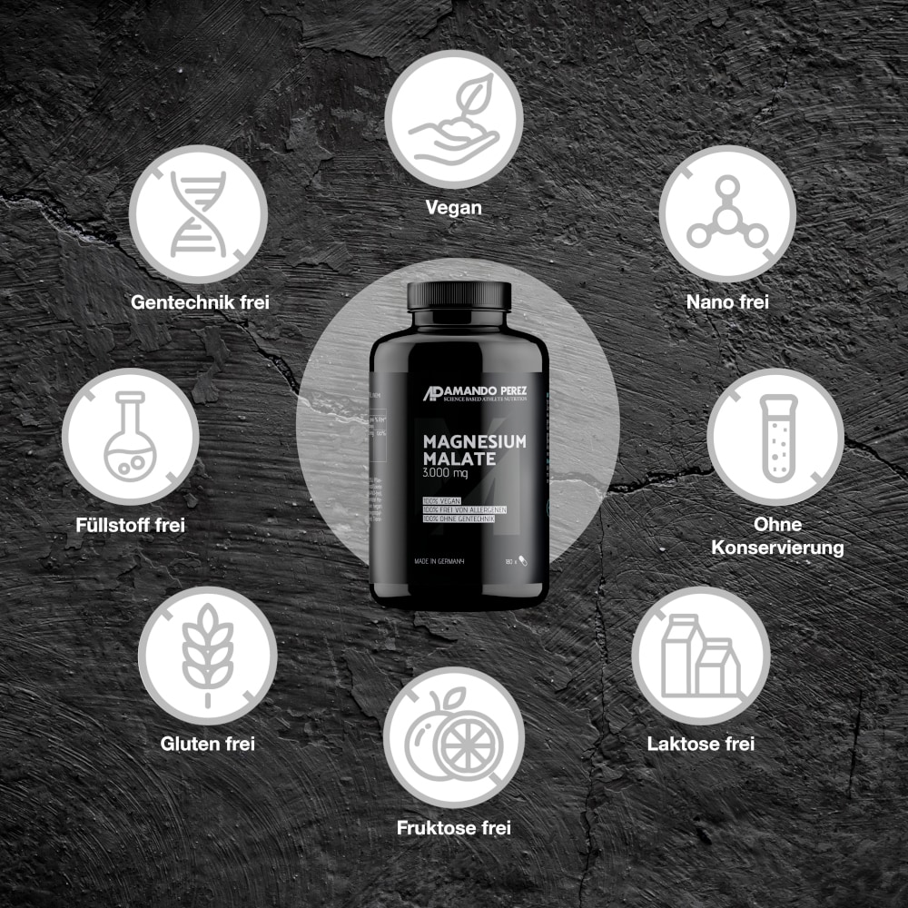 Magnesium Malate 3000 mg Tabletten vegan 180 St Tabletten