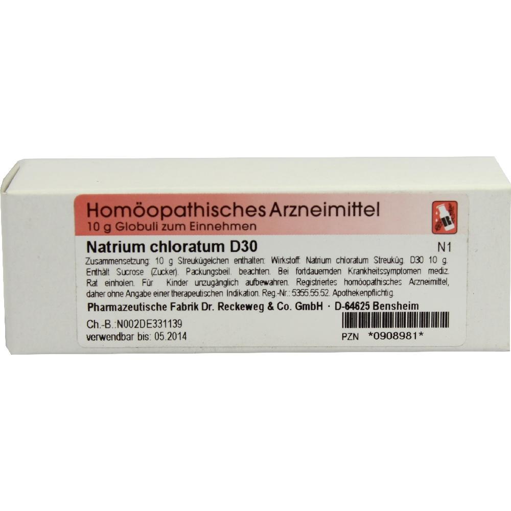 NATRIUM CHLORATUM D 30 Globuli 10 g Globuli