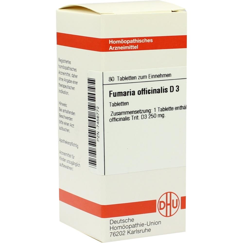 FUMARIA OFFICINALIS D 3 Tabletten 80 St Tabletten