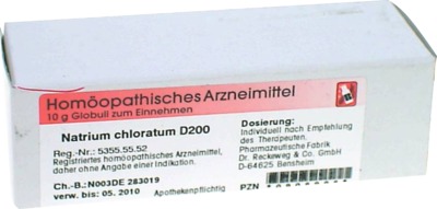 NATRIUM CHLORATUM D 200 Globuli 10 g Globuli