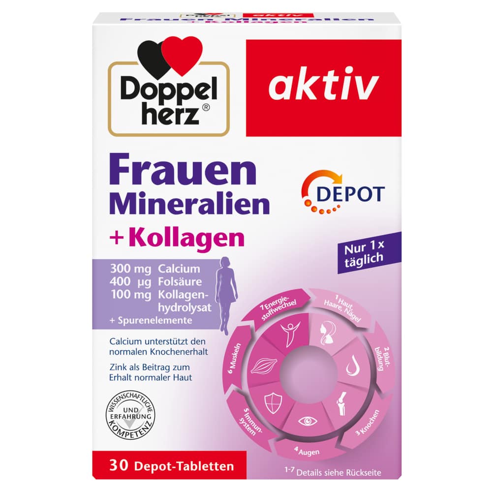 Doppelherz aktiv Frauen Mineralien + Kollagen 30 St Tabletten 30 g