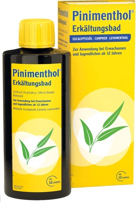 Pinimenthol Erkältungsbad ab 12 Jahren - mit Eucalyptusöl, Menthol und Campher 125 ml Bad
