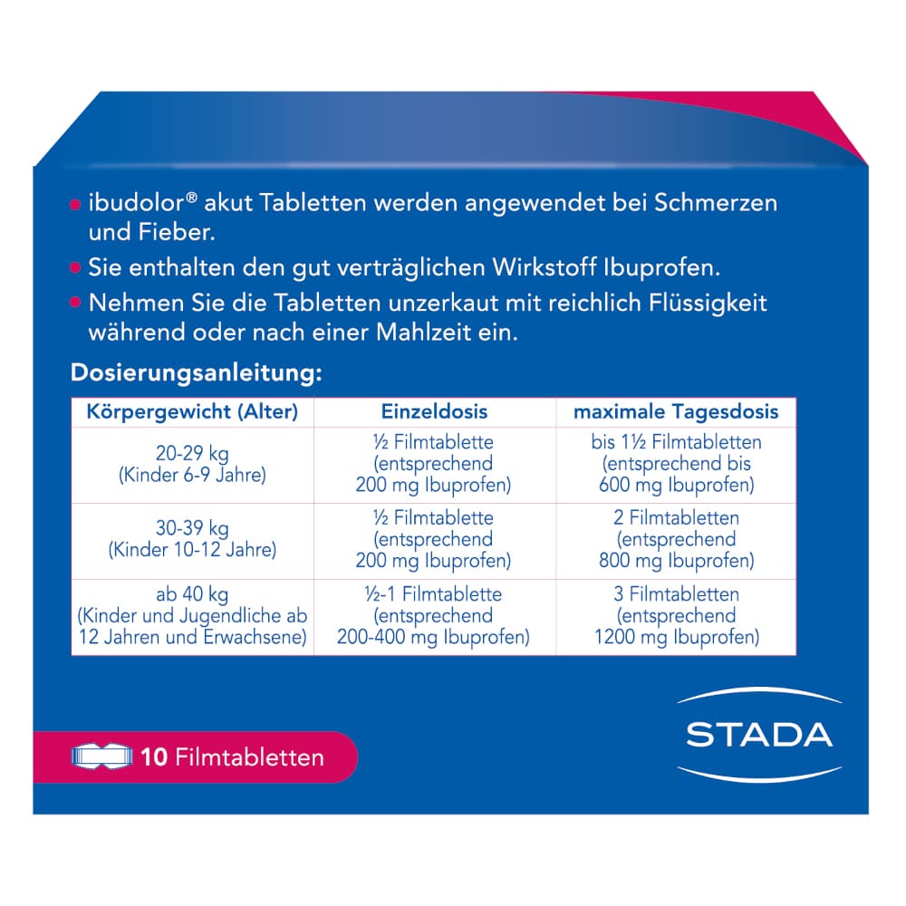 ibudolor akut 400mg 10 St Filmtabletten