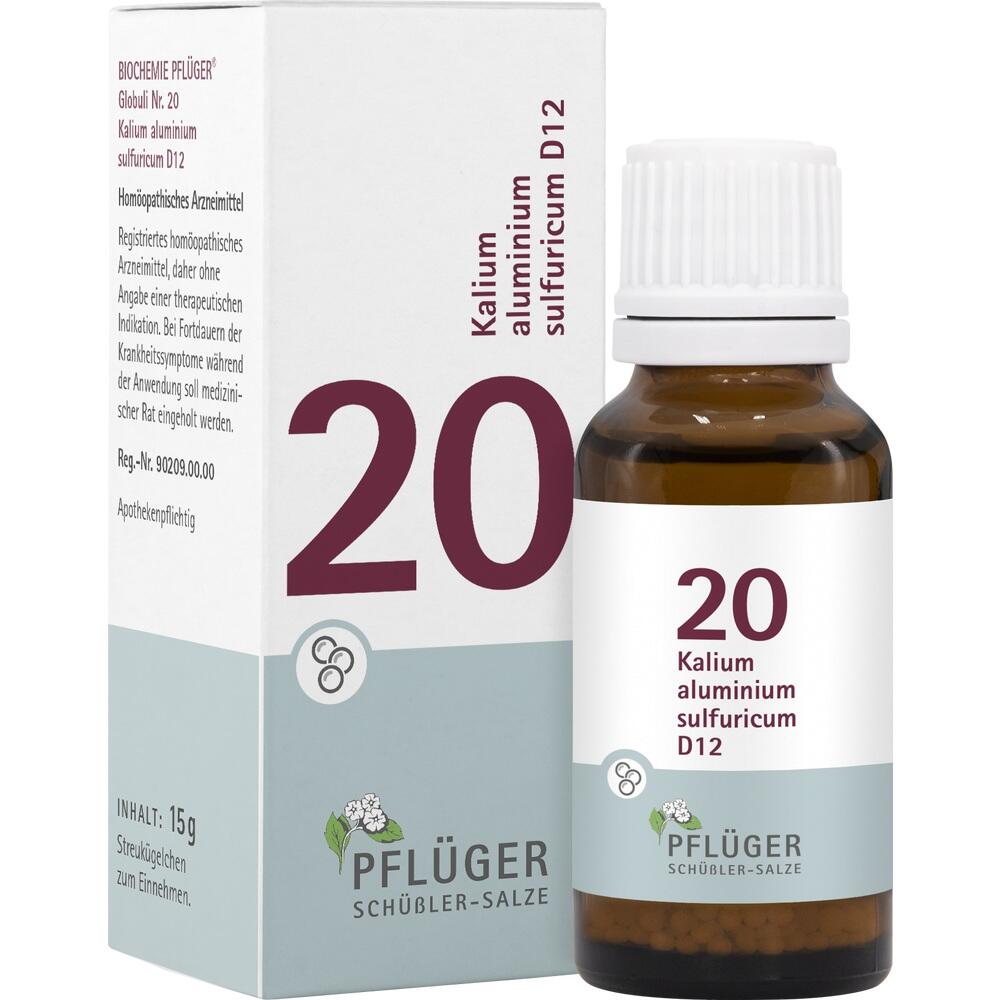 Schüßler-Salz Nr. 20 Kalium aluminium sulfuricum D12 15 g Globuli