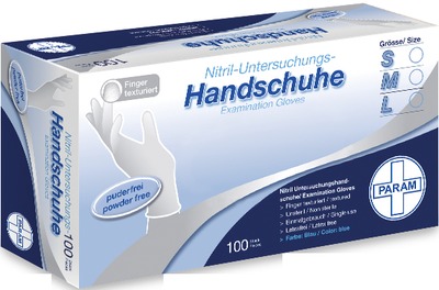 HANDSCHUHE Einmal Nitril L blau 100 St Handschuhe