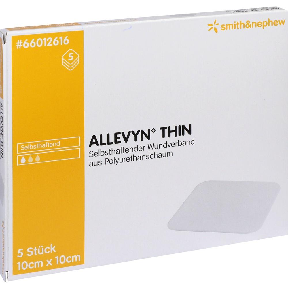 ALLEVYN Thin 10x10 cm dünne Wundauflage 5 St Verband