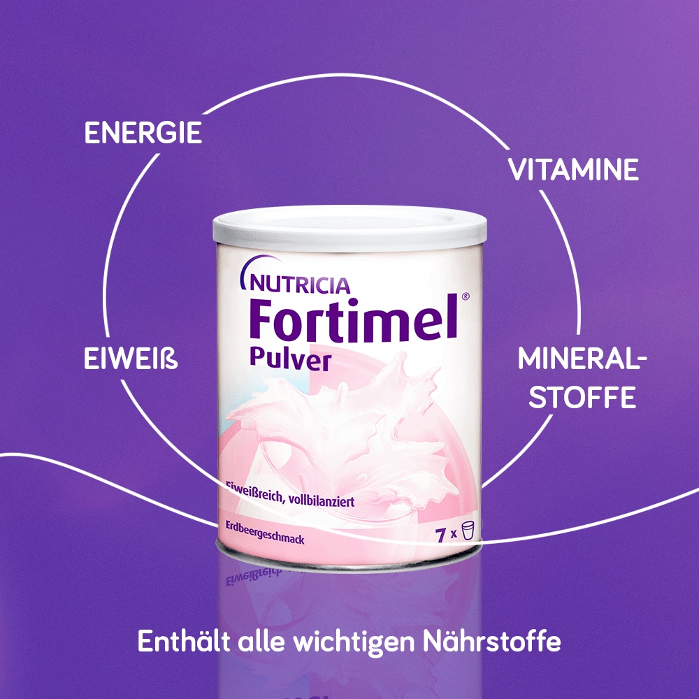 Fortimel Pulver Aufbaunahrung Erdbeere  335 g Pulver
