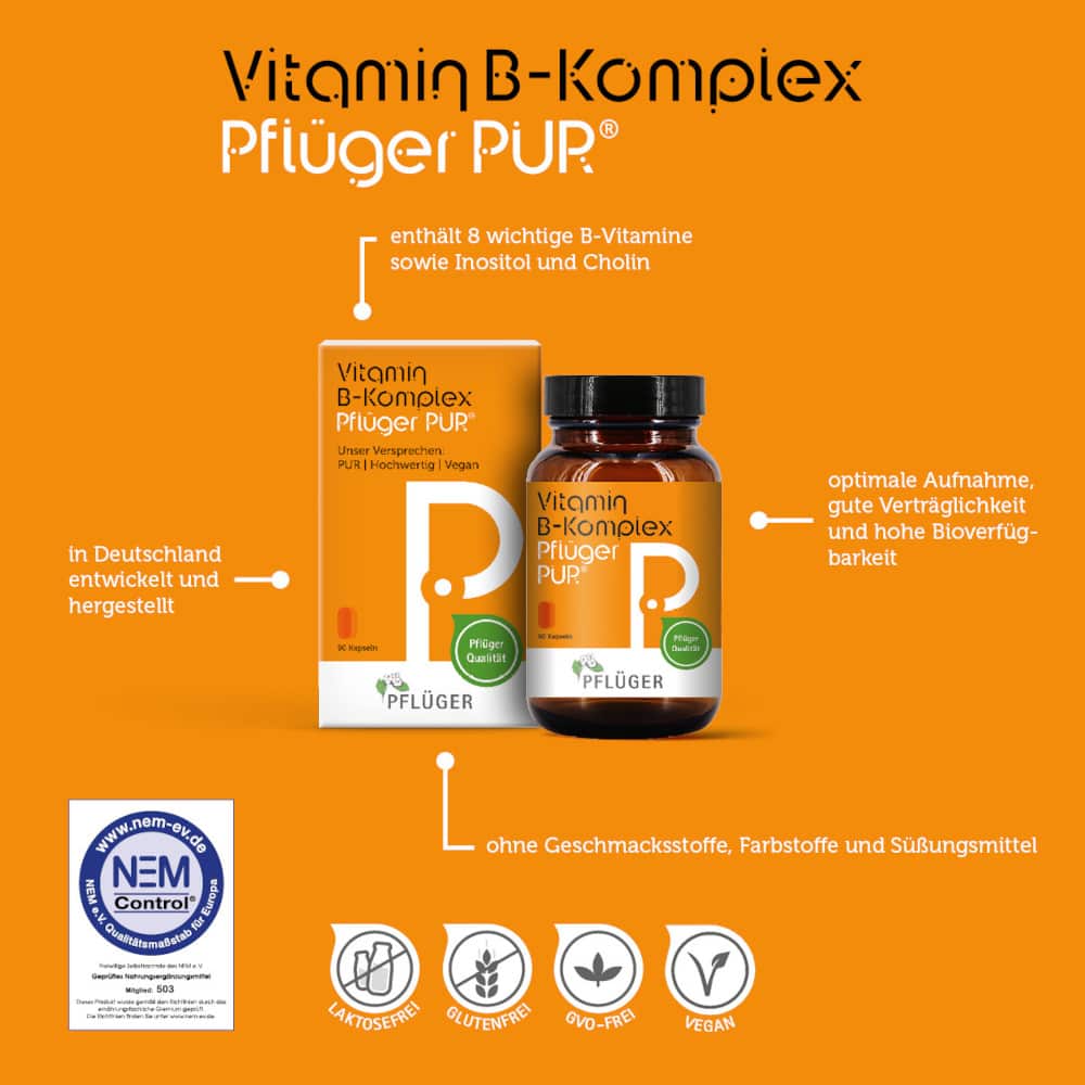 Vitamin B-Komplex Pflüger PUR 90 St Kapseln
