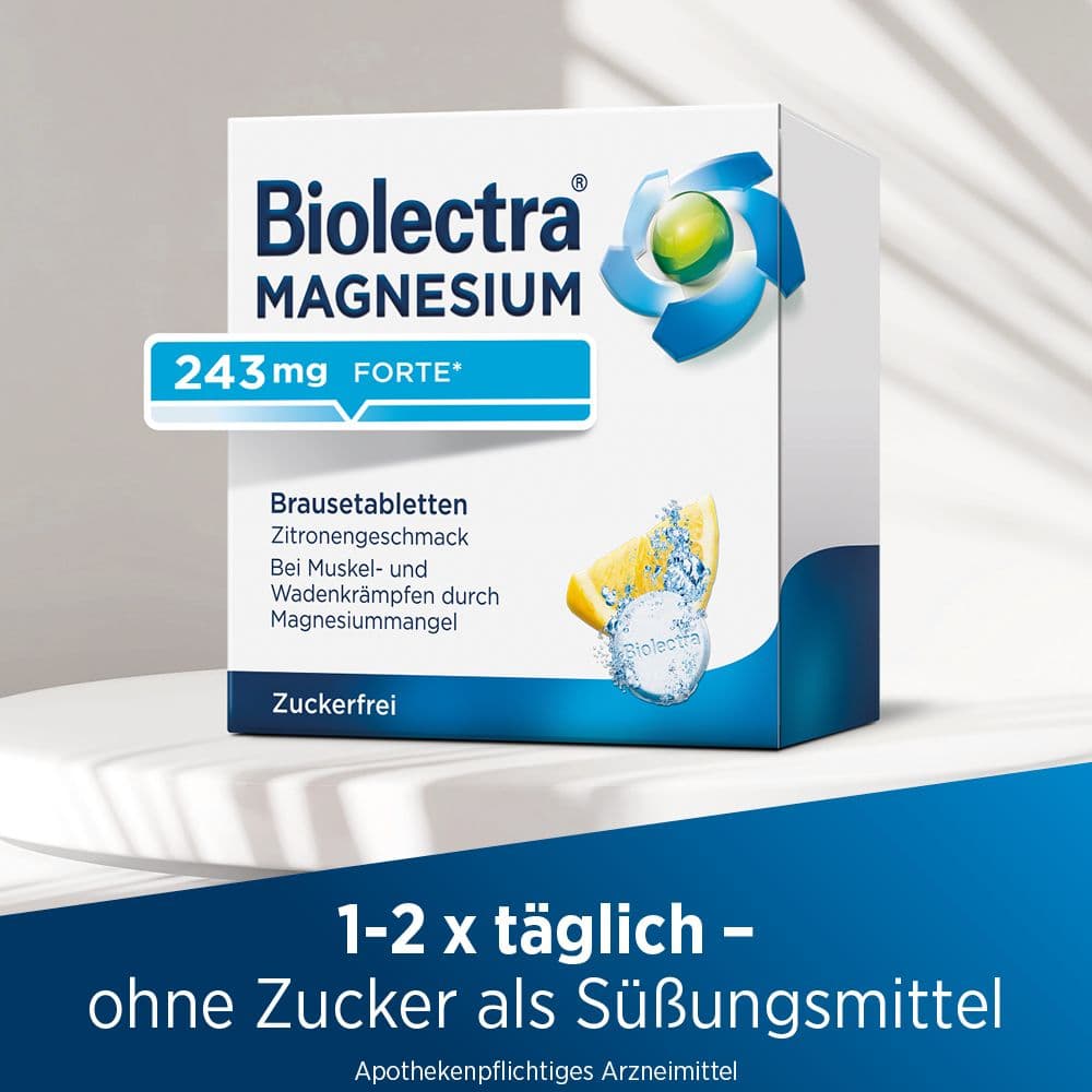 Biolectra MAGNESIUM 243mg FORTE Zitrone 40 St Brausetabletten