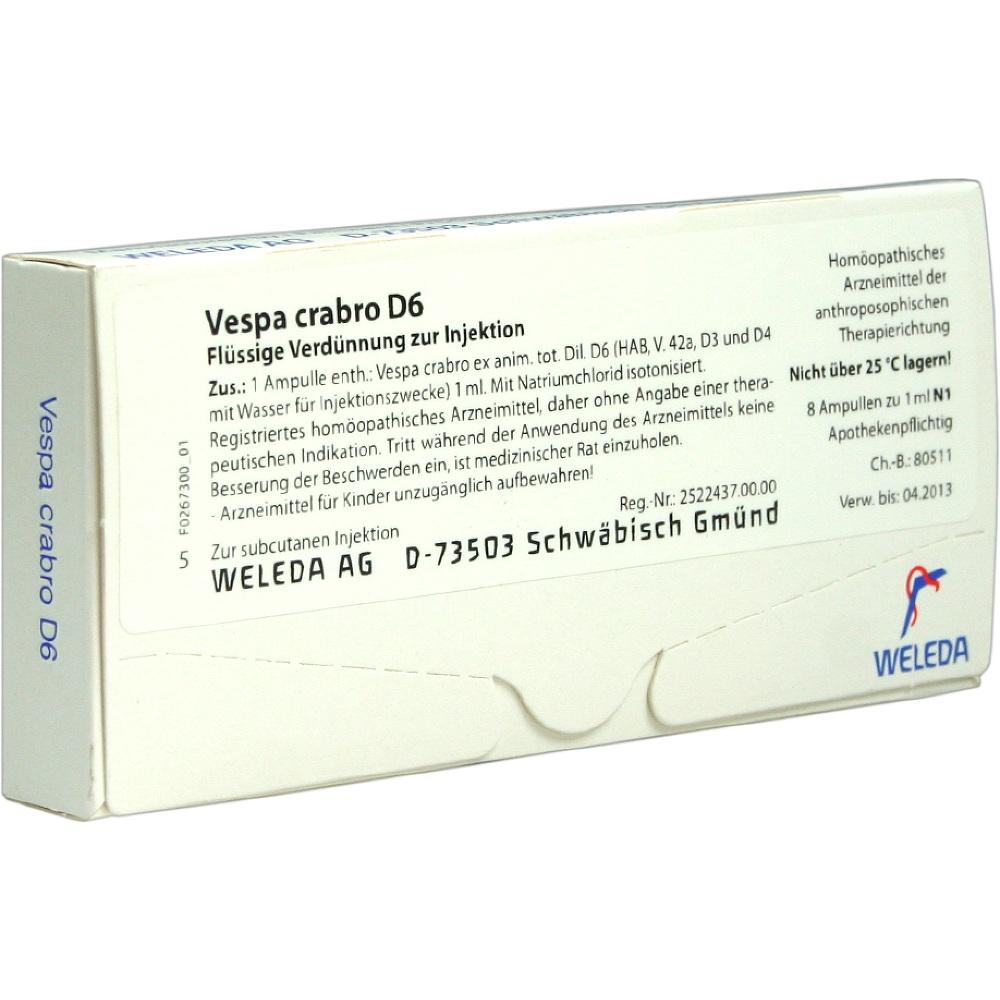 WELEDA VESPA CRABRO D 6 Ampullen 8X1 ml Ampullen