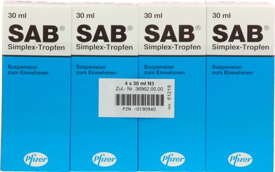Sab simplex 4X30 ml Suspension zum Einnehmen