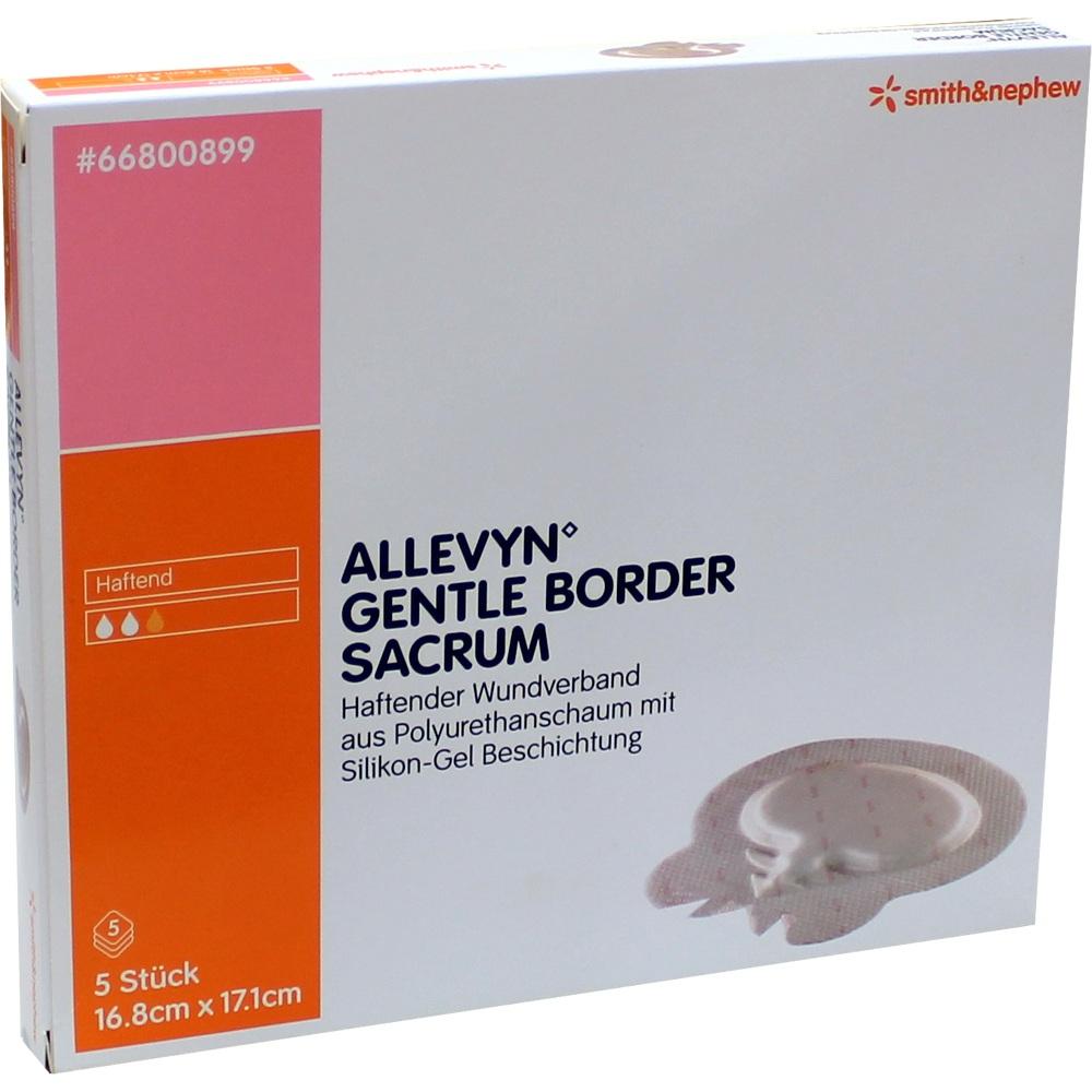 ALLEVYN Gentle Border 16,8x17,1 cm Sacrum Schaumv. 5 St Verband