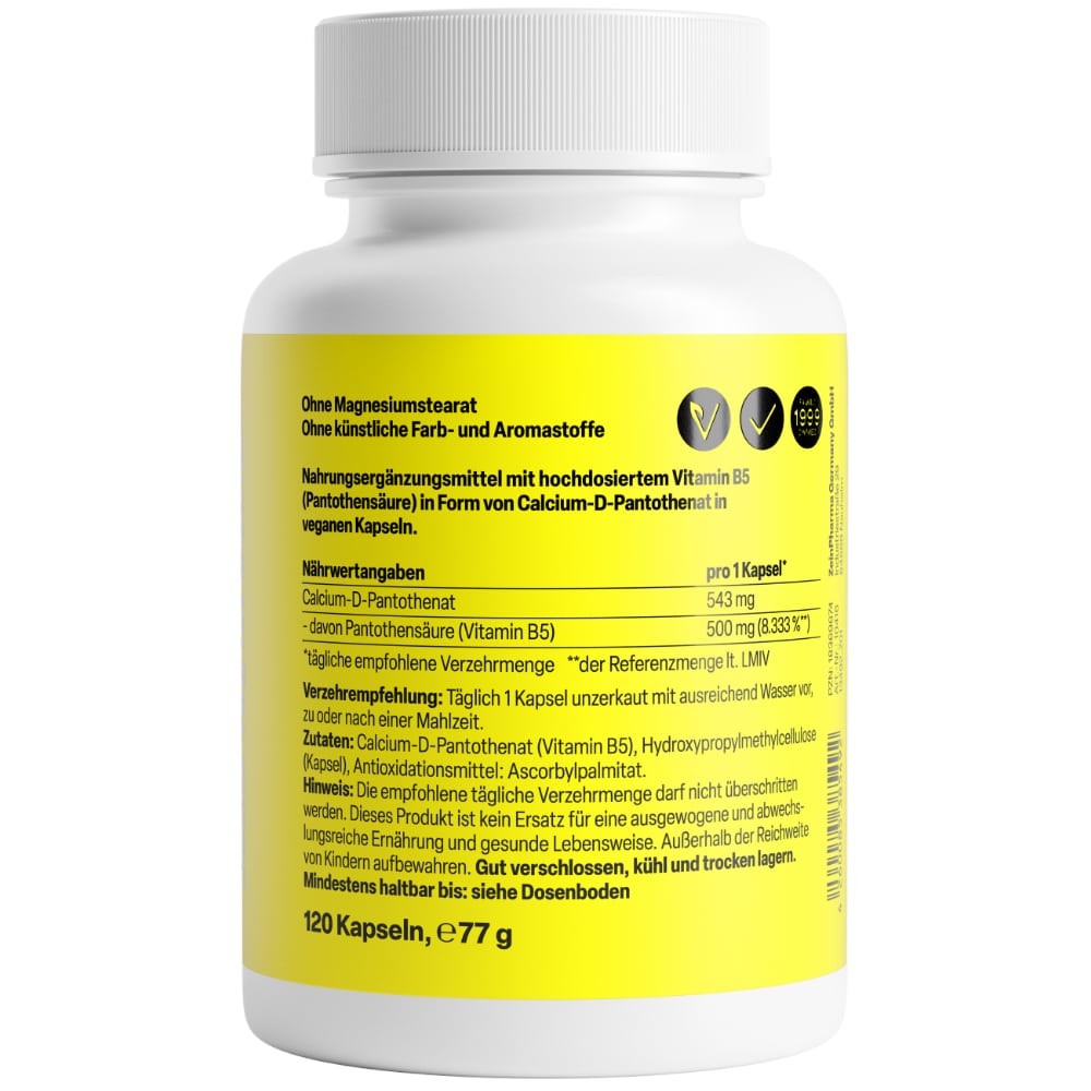 Zein Pharma Vitamin B5 forte 500mg 120 St Kapseln