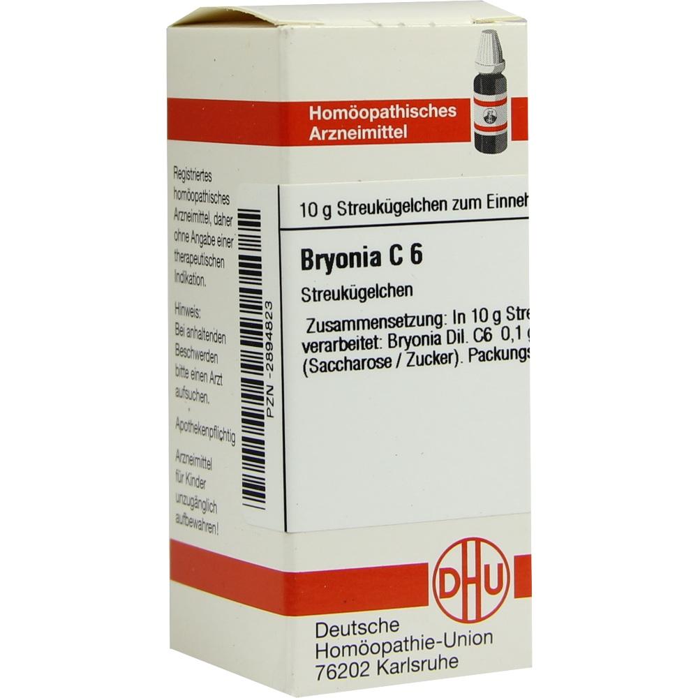 BRYONIA C 6 Globuli 10 g Globuli