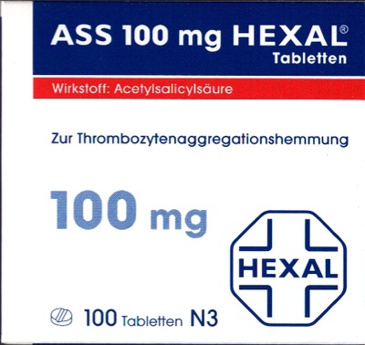 ASS 100mg HEXAL 100 St Tabletten