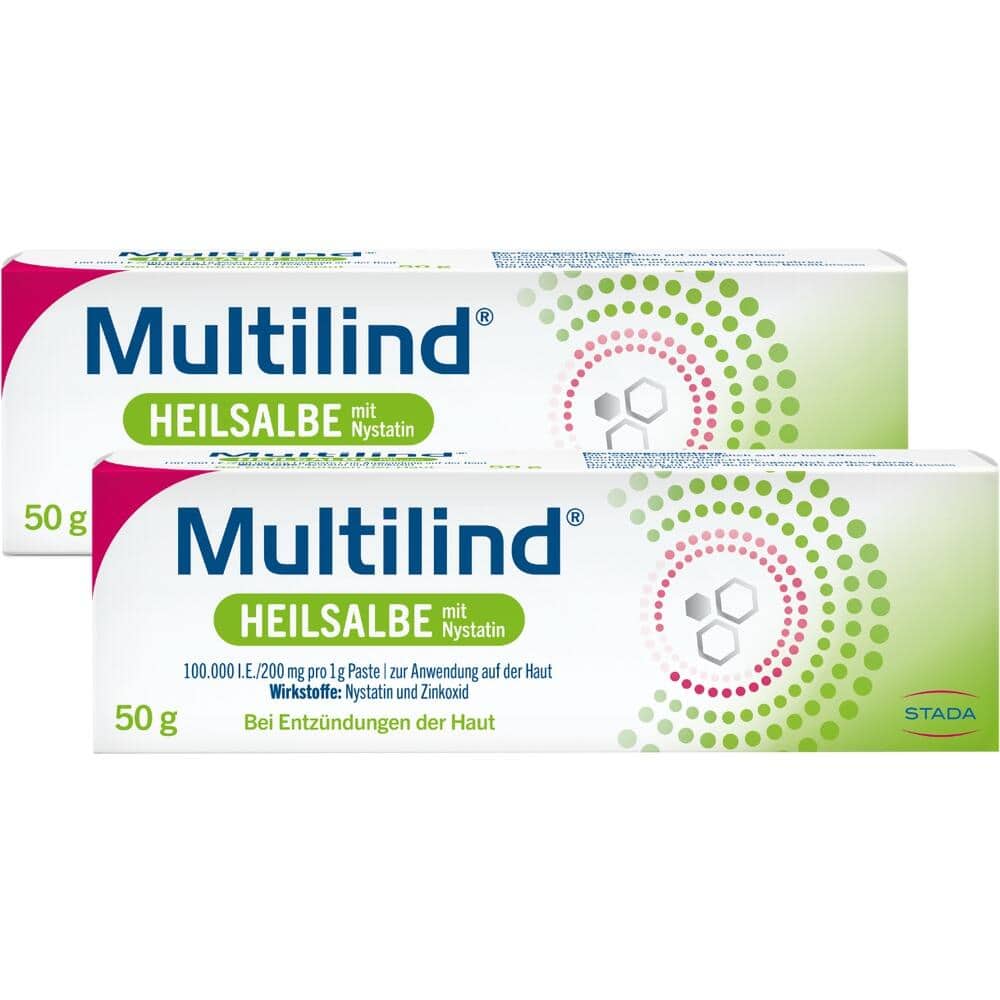 Multilind HEILSALBE mit Zinkoxid und Nystatin 2X50 g Salbe