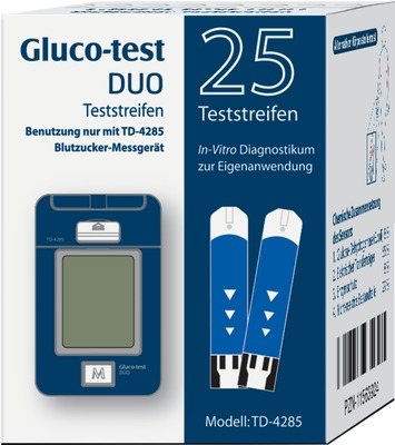 GLUCO TEST DUO Teststreifen 25 St Teststreifen