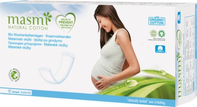 BIO WOCHENBETTEINLAGEN 100% Bio-Baumwolle MASMI 10 St