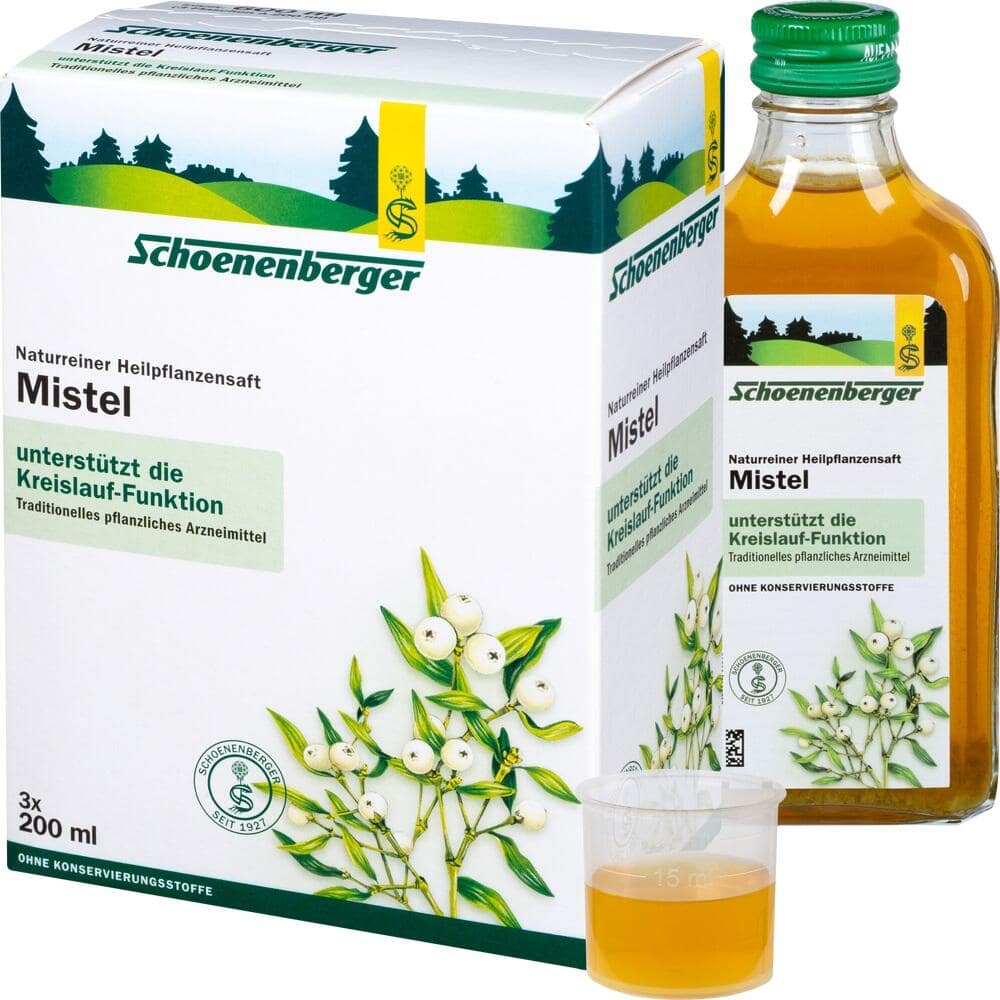 Schoenenberger Mistel Naturreiner Heilpflanzensaft  3X200 ml Saft