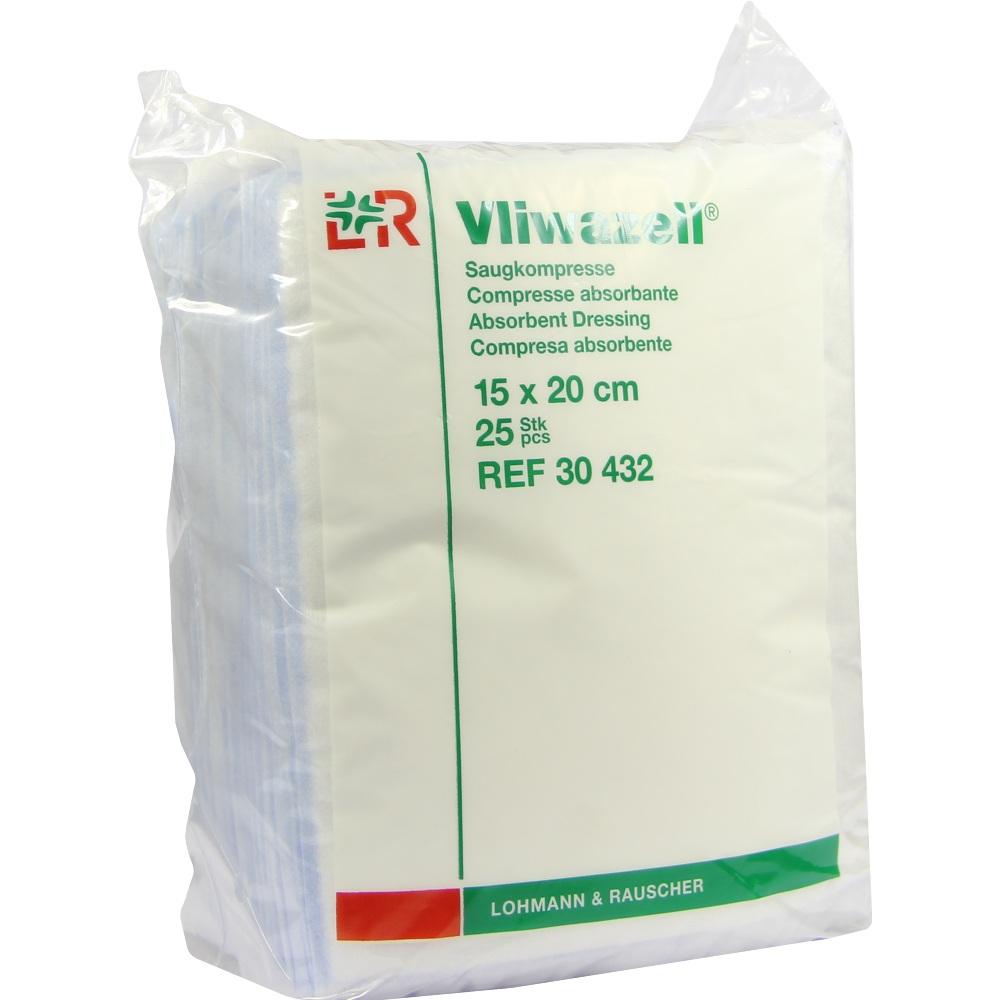 VLIWAZELL Saugkompressen 15x20 cm unsteril 25 St Kompressen