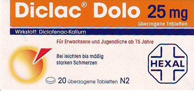 Diclac Dolo 25mg 20 St Überzogene Tabletten