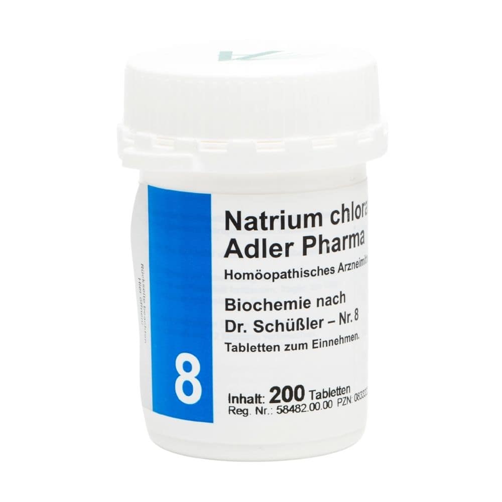 Natrium chloratum D6 Adler Pharma Biochemie nach Dr. Schüßler Nr.8, Tablette 200 St Tabletten